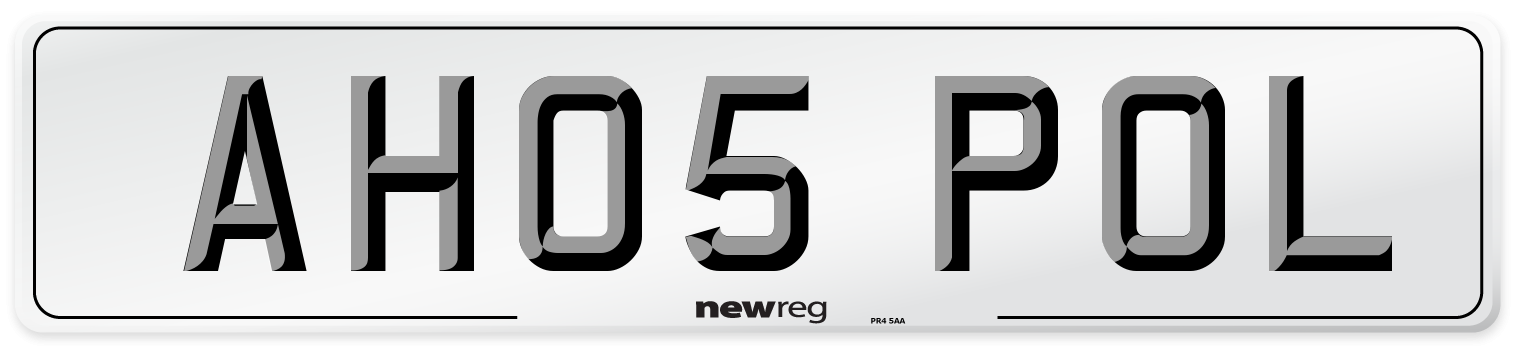AH05 POL Number Plate from New Reg